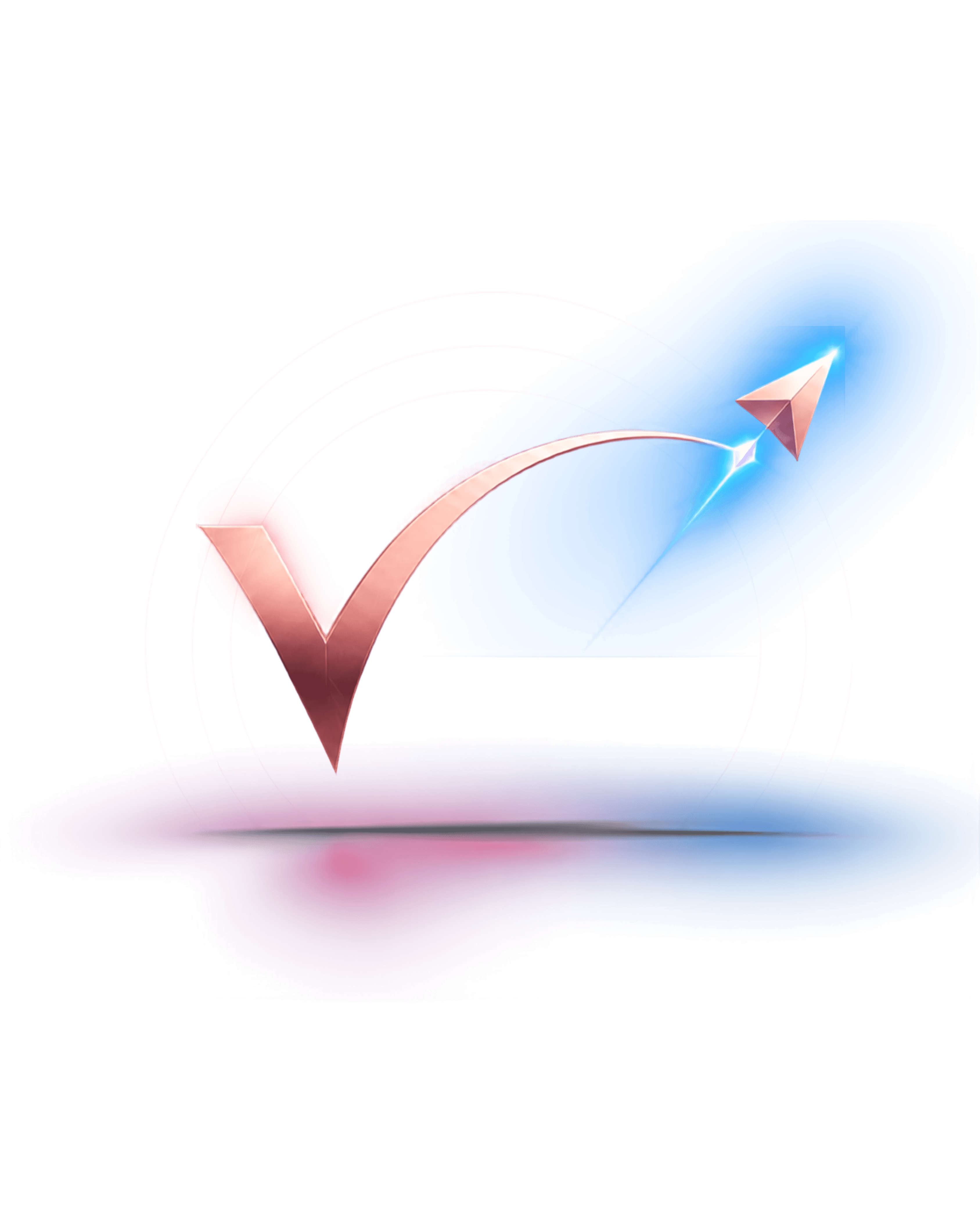 VAAVE Digital Accelerate Growth 3D Checkmark Arrow